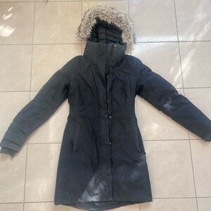 The North Face Women's Black Fur-Trimmed Ski Jacket